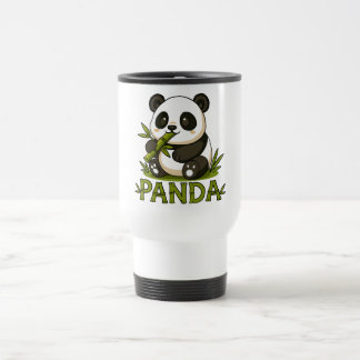 Panda und Bambus Reisebecher