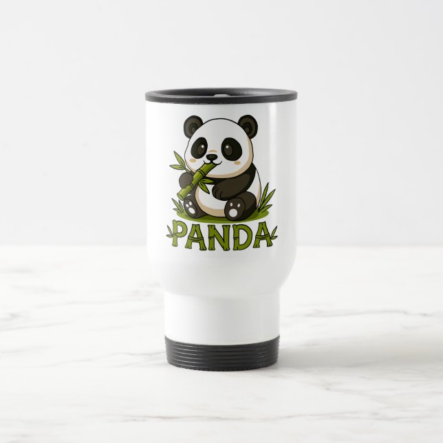 Panda und Bambus Reisebecher (Mittel)