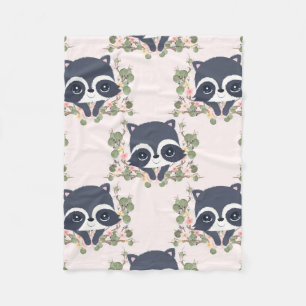 Panda und Blume Tattoo Fleecedecke