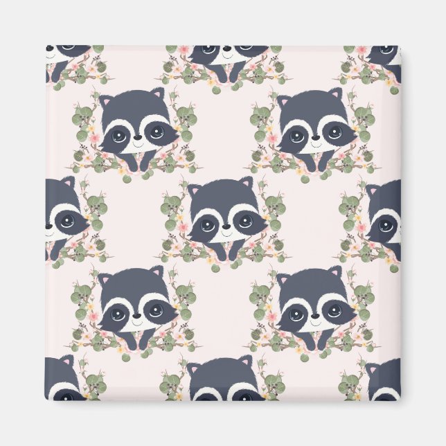 Panda und Blume Tattoo Magnet (Vorne)