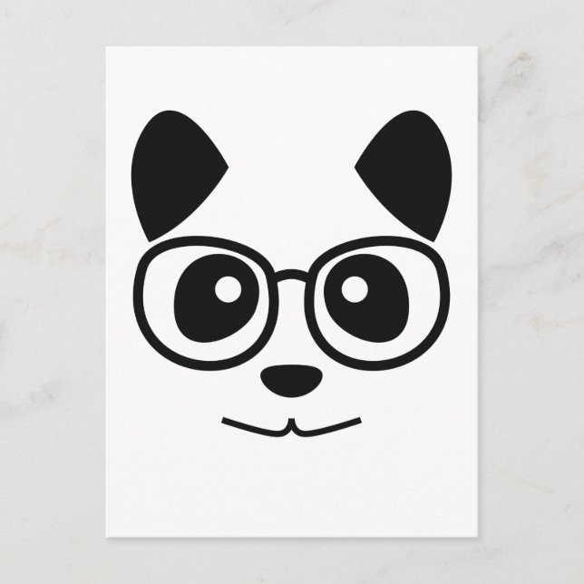 Panda und Brille Postkarte (Vorderseite)