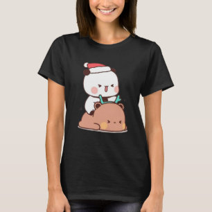 Panda und Brownie Bären Couple, frohe Weihnachten T-Shirt