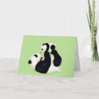 Panda und cube neue Babykarte