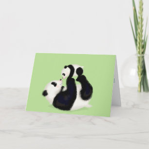 Panda und cube neue Babykarte Karte