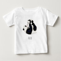 Panda und cube personalisierter Baby-T - Shirt