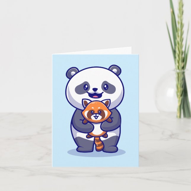 Panda und Fuchs Karte (Vorderseite)