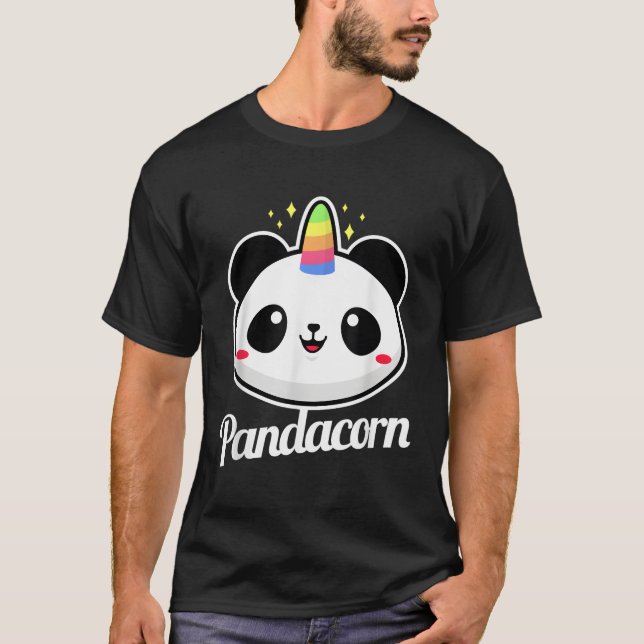 Panda Unicorn Animal Pandacorn T-Shirt (Vorderseite)