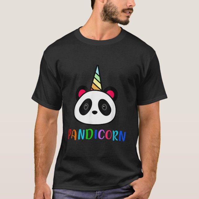 Panda Unicorn Pandicorn T-Shirt (Vorderseite)