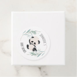 Panda Unisex Gender Neutral Baby Dusche Wasserfarb Geschenkanhänger