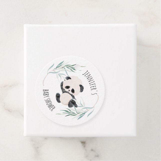 Panda Unisex Gender Neutral Baby Dusche Wasserfarb Geschenkanhänger (Beispiel)