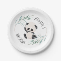 Panda Unisex Gender Neutral Baby Dusche Wasserfarb