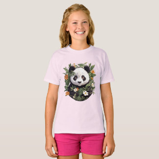 Panda unter den Blüten T-Shirt