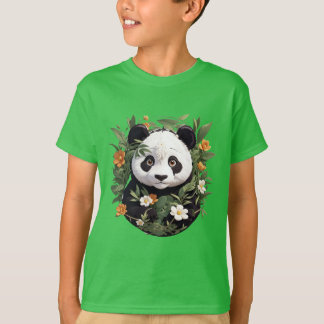 Panda unter den Blüten T-Shirt