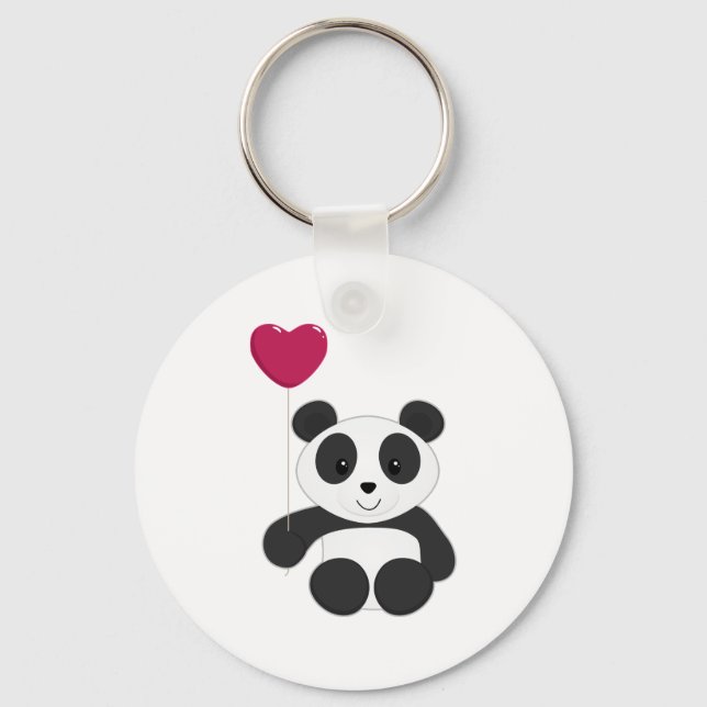 Panda Valentine Schlüsselanhänger (Vorderseite)