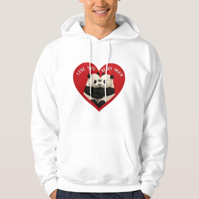 Panda Valentins Hoodie (Vorderseite)