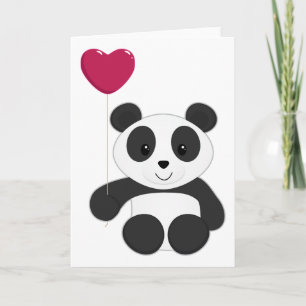 Panda-Valentinsgruß Feiertagskarte