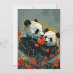 Panda-Valentinstag Feiertagskarte