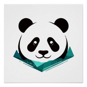 Panda Vector Art Animal Modern Urban City Grafik Poster