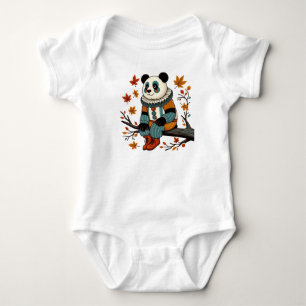 Panda Vintag Clown Costume Baby Bodysuit Strampler