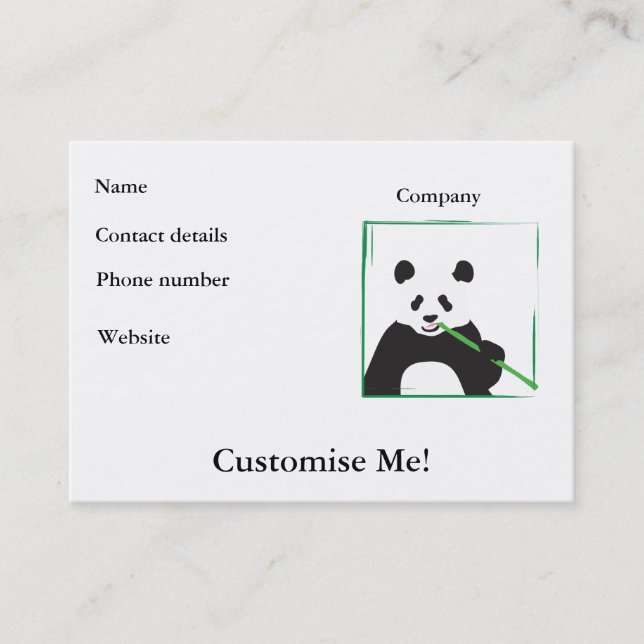 Panda - Visitenkarten Visitenkarte (Vorderseite)