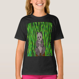 Panda (vivid) - Girl's Basic T - Shirt