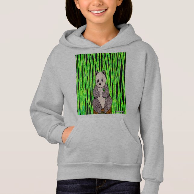 Panda (vivid) - Girl's Hoodie (Vorderseite)