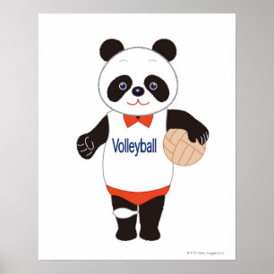 Panda Volleyball-Spieler Poster