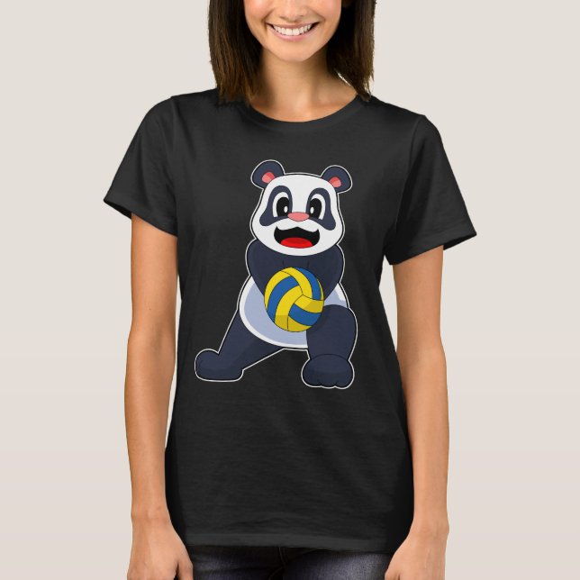 Panda Volleyball-Spieler Volleyball T-Shirt (Vorderseite)