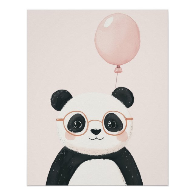 Panda Wall art, Animal Kinderzimmer Theme Kinder W Poster (Vorderseite)