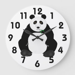 Panda Wall Clock Große Wanduhr