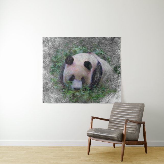 Panda Wandteppich (Beispiel (Horizontal))