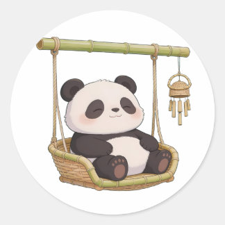 Panda,warm,heilend,langsam,innerer Frieden #010 Runder Aufkleber