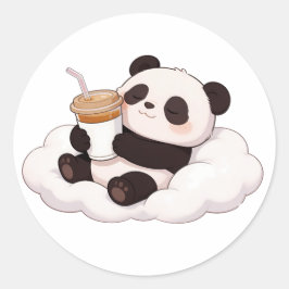 Panda,warm,heilend,langsam,innerer Frieden #012 Runder Aufkleber