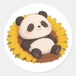 Panda,warm,heilend,langsam,innerer Frieden #013 Runder Aufkleber