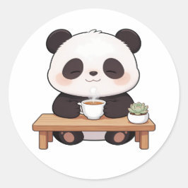 Panda,warm,heilend,langsam,innerer Frieden #014 Runder Aufkleber