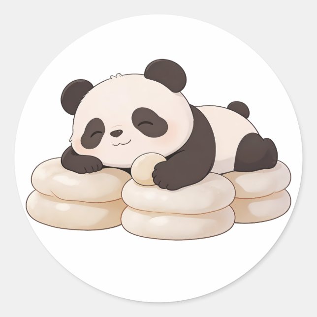 Panda,warm,heilend,langsam,innerer Frieden #018 Runder Aufkleber (Vorderseite)