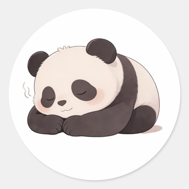 Panda,warm,heilend,langsam,innerer Frieden #01 Runder Aufkleber (Vorderseite)