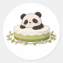 Panda,warm,heilend,langsam,innerer Frieden #04 Runder Aufkleber