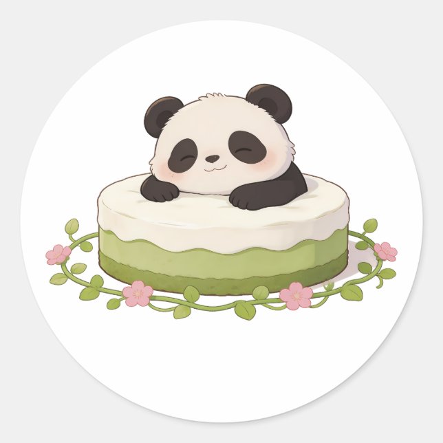 Panda,warm,heilend,langsam,innerer Frieden #04 Runder Aufkleber (Vorderseite)