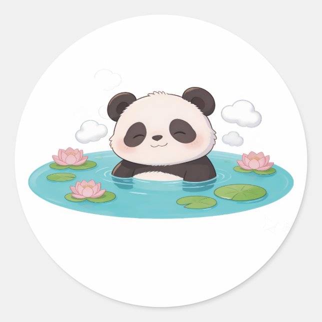 Panda,warm,heilend,langsam,innerer Frieden #05 Runder Aufkleber (Vorderseite)