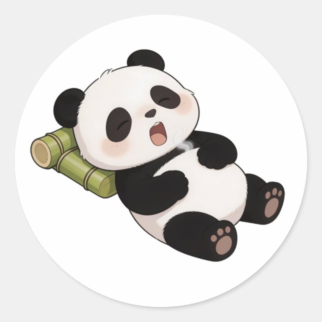 Panda,warm,heilend,langsam,innerer Frieden #09 Runder Aufkleber (Vorderseite)