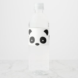 Panda Water Flasche Labels, Schwarz-Weiß-Label Wasserflaschenetikett