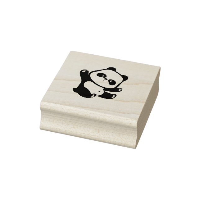 Panda Waving Paws Gummistempel (Stempel)