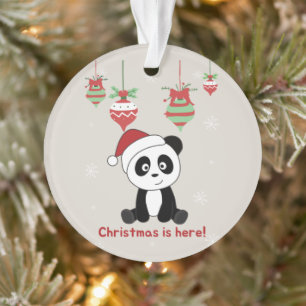 Panda Weihnachten Winter Tiere Pandas Ornamente