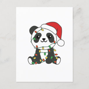 Panda-Weihnachten Wintertiere Pandas Feiertagspostkarte