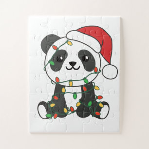 Panda Weihnachts Winter Animals Pandas Jigsaw Puzz Puzzle