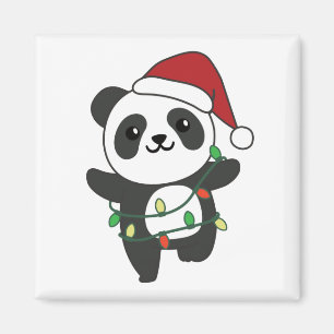 Panda Weihnachts Winter Animals Pandas Magnet