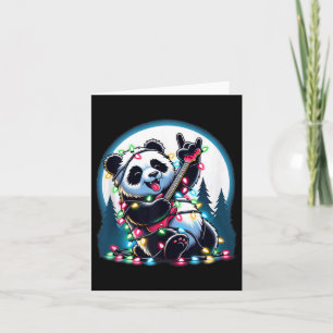 Panda Weihnachtsbaum Lights Funny Xmas Panda Lover Karte