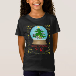 Panda-Weihnachtsbaum Snowglobe T-Shirt