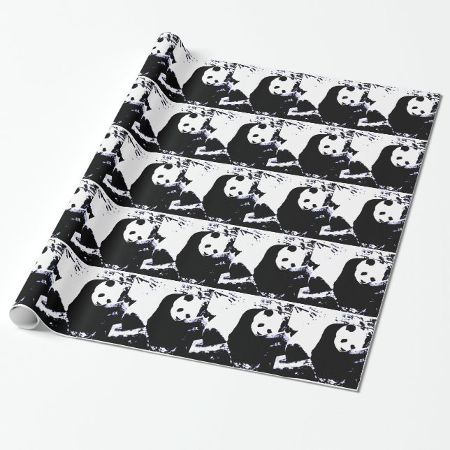 Panda Weihnachtsgeschenkpapier Geschenkpapier (Ungerollt)